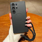 Solid Color Liquid Silicone Magnetic Phone Case with Lanyard, For Samsung Galaxy S21+ 5G, For Samsung Galaxy S21 Ultra 5G