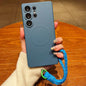 Solid Color Liquid Silicone Magnetic Phone Case with Lanyard, For Samsung Galaxy S21+ 5G, For Samsung Galaxy S21 Ultra 5G