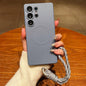 Solid Color Liquid Silicone Magnetic Phone Case with Lanyard, For Samsung Galaxy S21+ 5G, For Samsung Galaxy S21 Ultra 5G