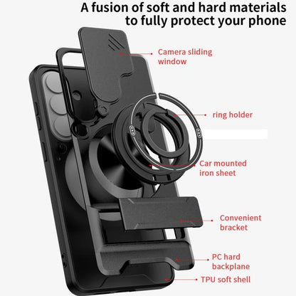 Lens Sliding Window Multifunctional Magnetic Shockproof Phone Case, For Samsung Galaxy S26+ 5G, For Galaxy S26 Edge 5G, For Samsung Galaxy S26 Ultra 5G, For Samsung Galaxy S26 5G, For Samsung Galaxy S25 FE 5G, For Samsung Galaxy S25 Edge 5G            ...