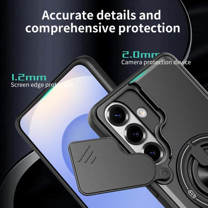 Lens Sliding Window Multifunctional Magnetic Shockproof Phone Case, For Samsung Galaxy S26+ 5G, For Galaxy S26 Edge 5G, For Samsung Galaxy S26 Ultra 5G, For Samsung Galaxy S26 5G, For Samsung Galaxy S25 FE 5G, For Samsung Galaxy S25 Edge 5G            ...