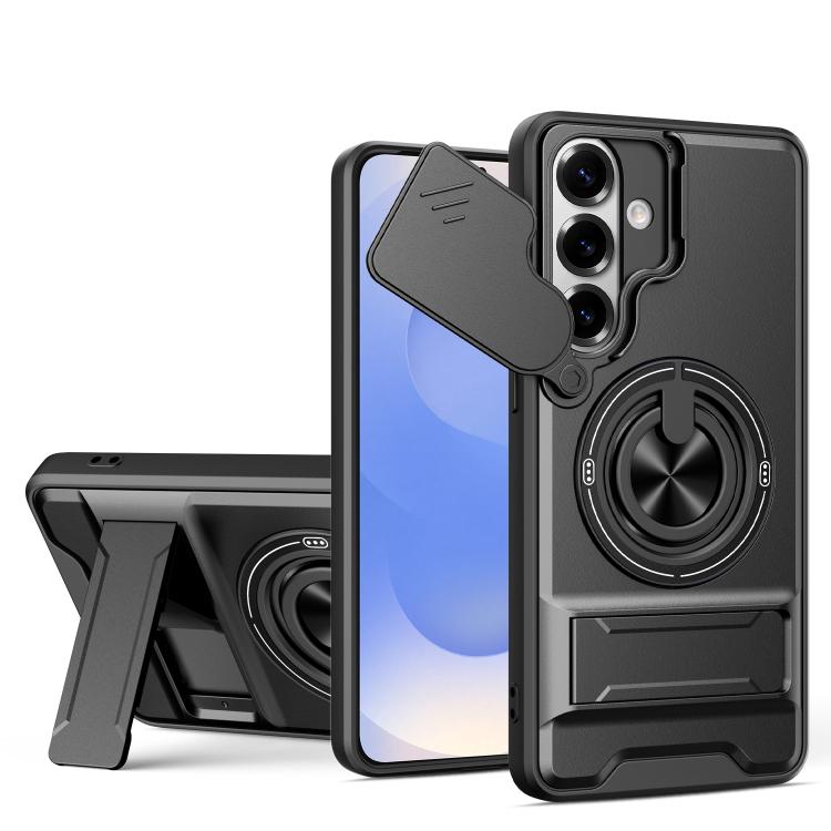 Lens Sliding Window Multifunctional Magnetic Shockproof Phone Case, For Samsung Galaxy S26+ 5G, For Galaxy S26 Edge 5G, For Samsung Galaxy S26 Ultra 5G, For Samsung Galaxy S26 5G, For Samsung Galaxy S25 FE 5G, For Samsung Galaxy S25 Edge 5G            ...