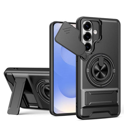Lens Sliding Window Multifunctional Magnetic Shockproof Phone Case, For Samsung Galaxy S26+ 5G, For Galaxy S26 Edge 5G, For Samsung Galaxy S26 Ultra 5G, For Samsung Galaxy S26 5G, For Samsung Galaxy S25 FE 5G, For Samsung Galaxy S25 Edge 5G            ...