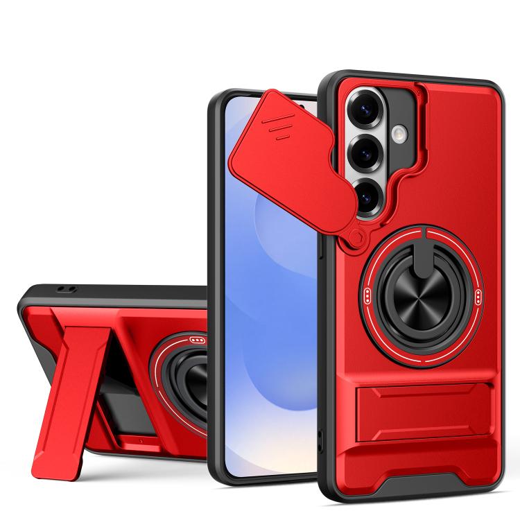 Lens Sliding Window Multifunctional Magnetic Shockproof Phone Case, For Samsung Galaxy S26+ 5G, For Galaxy S26 Edge 5G, For Samsung Galaxy S26 Ultra 5G, For Samsung Galaxy S26 5G, For Samsung Galaxy S25 FE 5G, For Samsung Galaxy S25 Edge 5G            ...