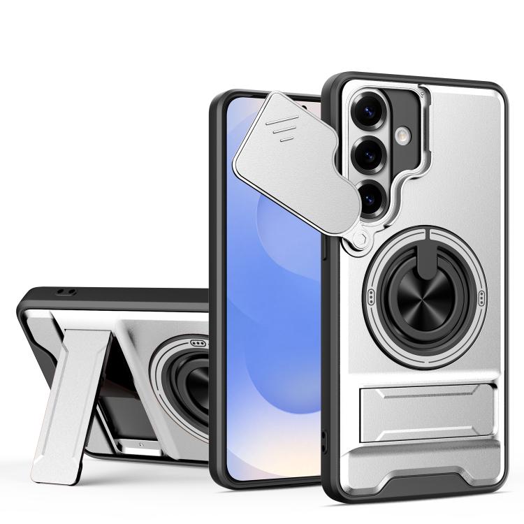Lens Sliding Window Multifunctional Magnetic Shockproof Phone Case, For Samsung Galaxy S26+ 5G, For Galaxy S26 Edge 5G, For Samsung Galaxy S26 Ultra 5G, For Samsung Galaxy S26 5G, For Samsung Galaxy S25 FE 5G, For Samsung Galaxy S25 Edge 5G            ...