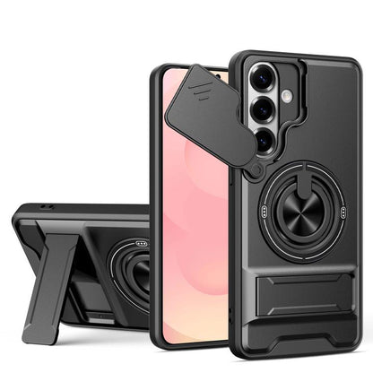 Lens Sliding Window Multifunctional Magnetic Shockproof Phone Case, For Samsung Galaxy S26+ 5G, For Galaxy S26 Edge 5G, For Samsung Galaxy S26 Ultra 5G, For Samsung Galaxy S26 5G, For Samsung Galaxy S25 FE 5G, For Samsung Galaxy S25 Edge 5G            ...