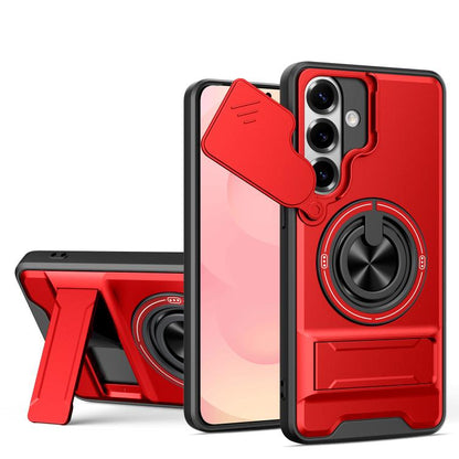 Lens Sliding Window Multifunctional Magnetic Shockproof Phone Case, For Samsung Galaxy S26+ 5G, For Galaxy S26 Edge 5G, For Samsung Galaxy S26 Ultra 5G, For Samsung Galaxy S26 5G, For Samsung Galaxy S25 FE 5G, For Samsung Galaxy S25 Edge 5G            ...