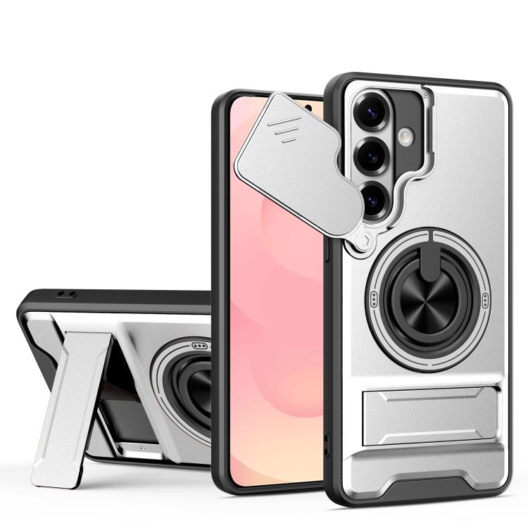 Lens Sliding Window Multifunctional Magnetic Shockproof Phone Case, For Samsung Galaxy S26+ 5G, For Galaxy S26 Edge 5G, For Samsung Galaxy S26 Ultra 5G, For Samsung Galaxy S26 5G, For Samsung Galaxy S25 FE 5G, For Samsung Galaxy S25 Edge 5G            ...