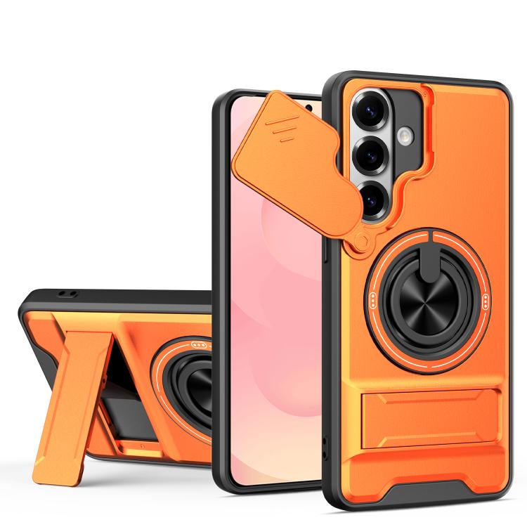 Lens Sliding Window Multifunctional Magnetic Shockproof Phone Case, For Samsung Galaxy S26+ 5G, For Galaxy S26 Edge 5G, For Samsung Galaxy S26 Ultra 5G, For Samsung Galaxy S26 5G, For Samsung Galaxy S25 FE 5G, For Samsung Galaxy S25 Edge 5G            ...