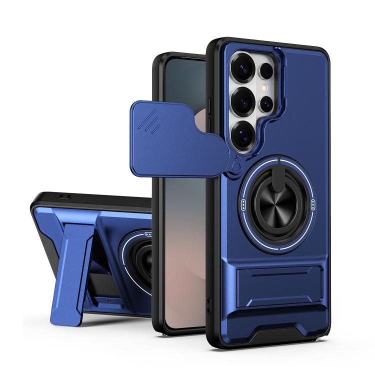 Lens Sliding Window Multifunctional Magnetic Shockproof Phone Case, For Samsung Galaxy S26+ 5G, For Galaxy S26 Edge 5G, For Samsung Galaxy S26 Ultra 5G, For Samsung Galaxy S26 5G, For Samsung Galaxy S25 FE 5G, For Samsung Galaxy S25 Edge 5G            ...