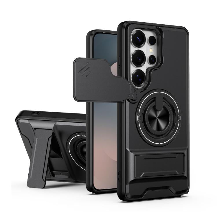 Lens Sliding Window Multifunctional Magnetic Shockproof Phone Case, For Samsung Galaxy S26+ 5G, For Galaxy S26 Edge 5G, For Samsung Galaxy S26 Ultra 5G, For Samsung Galaxy S26 5G, For Samsung Galaxy S25 FE 5G, For Samsung Galaxy S25 Edge 5G            ...