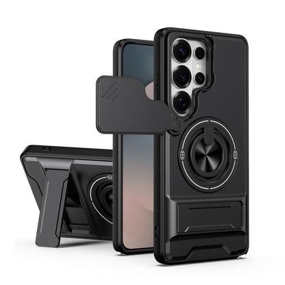 Lens Sliding Window Multifunctional Magnetic Shockproof Phone Case, For Samsung Galaxy S26+ 5G, For Galaxy S26 Edge 5G, For Samsung Galaxy S26 Ultra 5G, For Samsung Galaxy S26 5G, For Samsung Galaxy S25 FE 5G, For Samsung Galaxy S25 Edge 5G            ...