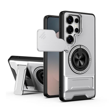 Lens Sliding Window Multifunctional Magnetic Shockproof Phone Case, For Samsung Galaxy S26+ 5G, For Galaxy S26 Edge 5G, For Samsung Galaxy S26 Ultra 5G, For Samsung Galaxy S26 5G, For Samsung Galaxy S25 FE 5G, For Samsung Galaxy S25 Edge 5G            ...