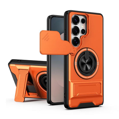 Lens Sliding Window Multifunctional Magnetic Shockproof Phone Case, For Samsung Galaxy S26+ 5G, For Galaxy S26 Edge 5G, For Samsung Galaxy S26 Ultra 5G, For Samsung Galaxy S26 5G, For Samsung Galaxy S25 FE 5G, For Samsung Galaxy S25 Edge 5G            ...