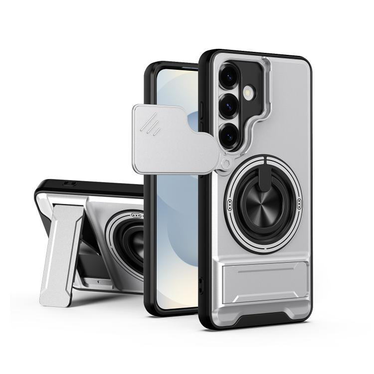 Lens Sliding Window Multifunctional Magnetic Shockproof Phone Case, For Samsung Galaxy S26+ 5G, For Galaxy S26 Edge 5G, For Samsung Galaxy S26 Ultra 5G, For Samsung Galaxy S26 5G, For Samsung Galaxy S25 FE 5G, For Samsung Galaxy S25 Edge 5G            ...