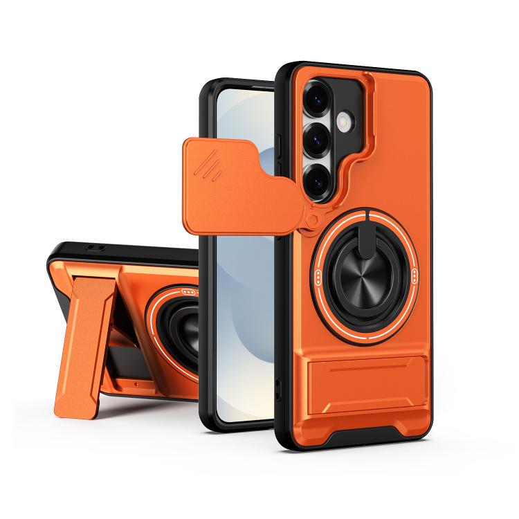 Lens Sliding Window Multifunctional Magnetic Shockproof Phone Case, For Samsung Galaxy S26+ 5G, For Galaxy S26 Edge 5G, For Samsung Galaxy S26 Ultra 5G, For Samsung Galaxy S26 5G, For Samsung Galaxy S25 FE 5G, For Samsung Galaxy S25 Edge 5G            ...