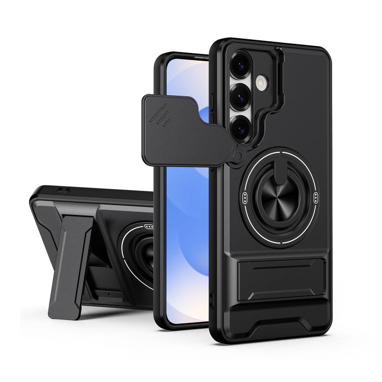 Lens Sliding Window Multifunctional Magnetic Shockproof Phone Case, For Samsung Galaxy S26+ 5G, For Galaxy S26 Edge 5G, For Samsung Galaxy S26 Ultra 5G, For Samsung Galaxy S26 5G, For Samsung Galaxy S25 FE 5G, For Samsung Galaxy S25 Edge 5G            ...