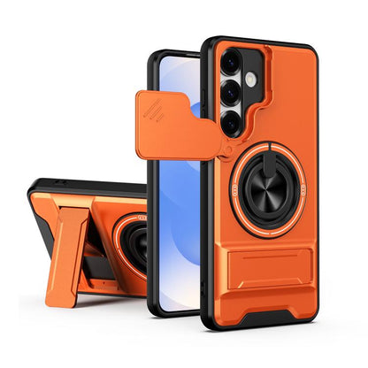 Lens Sliding Window Multifunctional Magnetic Shockproof Phone Case, For Samsung Galaxy S26+ 5G, For Galaxy S26 Edge 5G, For Samsung Galaxy S26 Ultra 5G, For Samsung Galaxy S26 5G, For Samsung Galaxy S25 FE 5G, For Samsung Galaxy S25 Edge 5G            ...