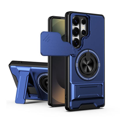 Lens Sliding Window Multifunctional Magnetic Shockproof Phone Case, For Samsung Galaxy S26+ 5G, For Galaxy S26 Edge 5G, For Samsung Galaxy S26 Ultra 5G, For Samsung Galaxy S26 5G, For Samsung Galaxy S25 FE 5G, For Samsung Galaxy S25 Edge 5G            ...