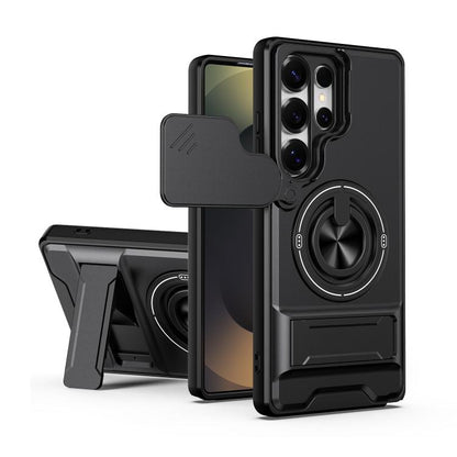 Lens Sliding Window Multifunctional Magnetic Shockproof Phone Case, For Samsung Galaxy S26+ 5G, For Galaxy S26 Edge 5G, For Samsung Galaxy S26 Ultra 5G, For Samsung Galaxy S26 5G, For Samsung Galaxy S25 FE 5G, For Samsung Galaxy S25 Edge 5G            ...