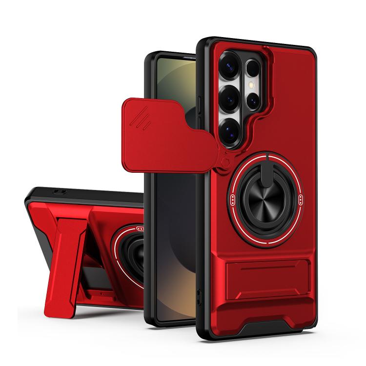 Lens Sliding Window Multifunctional Magnetic Shockproof Phone Case, For Samsung Galaxy S26+ 5G, For Galaxy S26 Edge 5G, For Samsung Galaxy S26 Ultra 5G, For Samsung Galaxy S26 5G, For Samsung Galaxy S25 FE 5G, For Samsung Galaxy S25 Edge 5G            ...