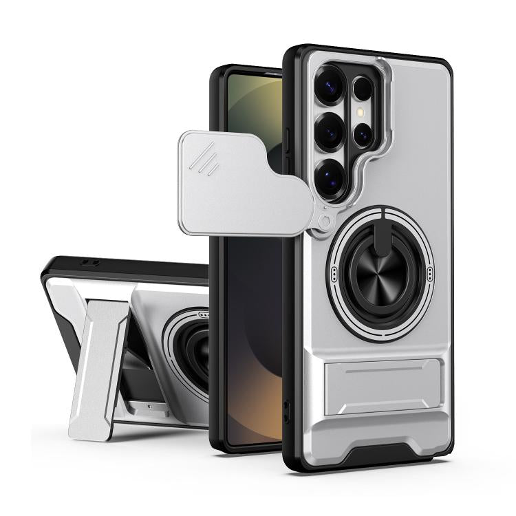 Lens Sliding Window Multifunctional Magnetic Shockproof Phone Case, For Samsung Galaxy S26+ 5G, For Galaxy S26 Edge 5G, For Samsung Galaxy S26 Ultra 5G, For Samsung Galaxy S26 5G, For Samsung Galaxy S25 FE 5G, For Samsung Galaxy S25 Edge 5G            ...