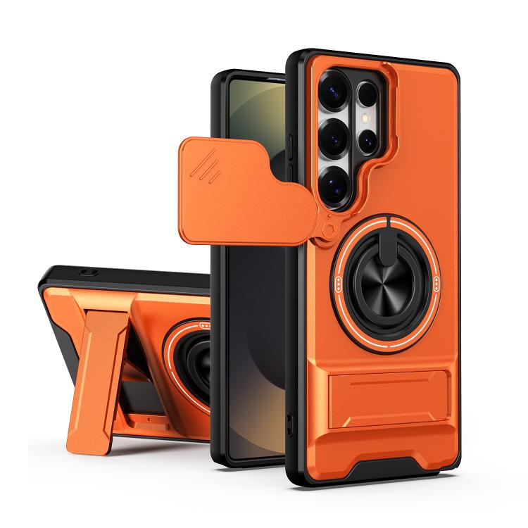 Lens Sliding Window Multifunctional Magnetic Shockproof Phone Case, For Samsung Galaxy S26+ 5G, For Galaxy S26 Edge 5G, For Samsung Galaxy S26 Ultra 5G, For Samsung Galaxy S26 5G, For Samsung Galaxy S25 FE 5G, For Samsung Galaxy S25 Edge 5G            ...