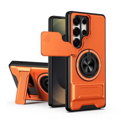 Lens Sliding Window Multifunctional Magnetic Shockproof Phone Case, For Samsung Galaxy S26+ 5G, For Galaxy S26 Edge 5G, For Samsung Galaxy S26 Ultra 5G, For Samsung Galaxy S26 5G, For Samsung Galaxy S25 FE 5G, For Samsung Galaxy S25 Edge 5G            ...