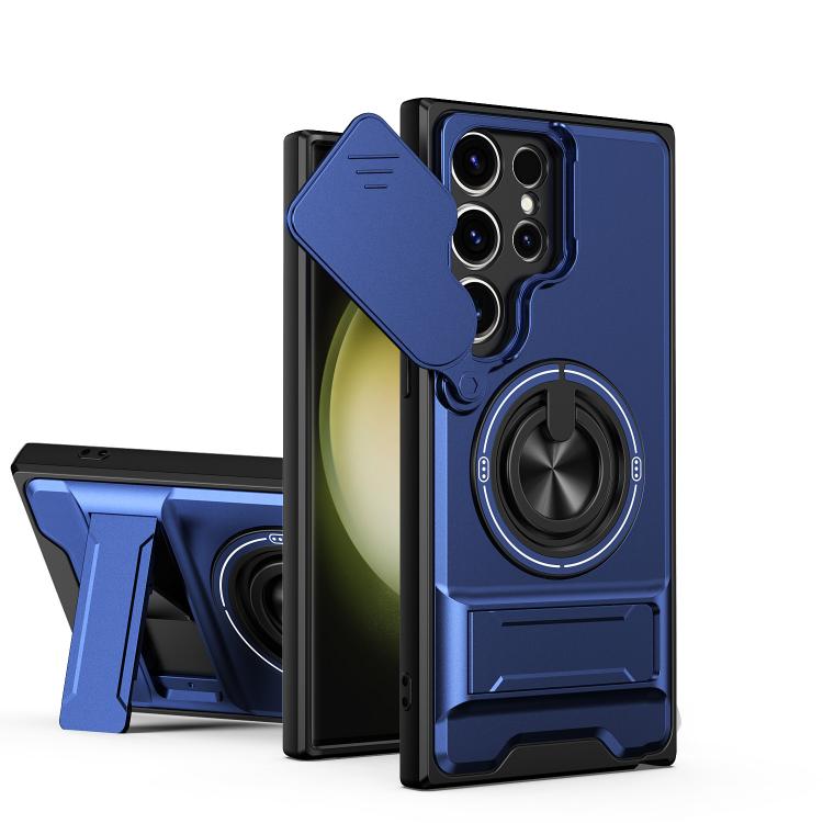 Lens Sliding Window Multifunctional Magnetic Shockproof Phone Case, For Samsung Galaxy S24 FE 5G, For Samsung Galaxy S24 Ultra 5G, For Galaxy S24 5G, For Galaxy S23 FE 5G, For Samsung Galaxy S23 Ultra 5G, For Galaxy S23+ 5G, For Galaxy S23 5G          ...