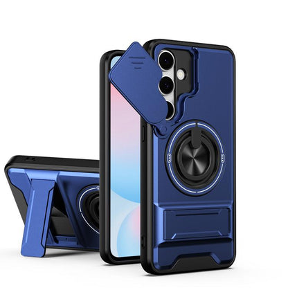 Lens Sliding Window Multifunctional Magnetic Shockproof Phone Case, For Samsung Galaxy S24 FE 5G, For Samsung Galaxy S24 Ultra 5G, For Galaxy S24 5G, For Galaxy S23 FE 5G, For Samsung Galaxy S23 Ultra 5G, For Galaxy S23+ 5G, For Galaxy S23 5G          ...