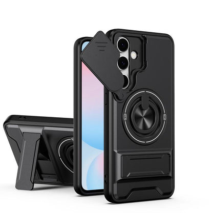 Lens Sliding Window Multifunctional Magnetic Shockproof Phone Case, For Samsung Galaxy S24 FE 5G, For Samsung Galaxy S24 Ultra 5G, For Galaxy S24 5G, For Galaxy S23 FE 5G, For Samsung Galaxy S23 Ultra 5G, For Galaxy S23+ 5G, For Galaxy S23 5G          ...