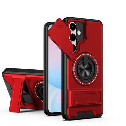 Lens Sliding Window Multifunctional Magnetic Shockproof Phone Case, For Samsung Galaxy S24 FE 5G, For Samsung Galaxy S24 Ultra 5G, For Galaxy S24 5G, For Galaxy S23 FE 5G, For Samsung Galaxy S23 Ultra 5G, For Galaxy S23+ 5G, For Galaxy S23 5G          ...