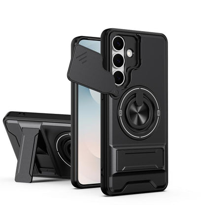 Lens Sliding Window Multifunctional Magnetic Shockproof Phone Case, For Samsung Galaxy S26+ 5G, For Galaxy S26 Edge 5G, For Samsung Galaxy S26 Ultra 5G, For Samsung Galaxy S26 5G, For Samsung Galaxy S25 FE 5G, For Samsung Galaxy S25 Edge 5G            ...