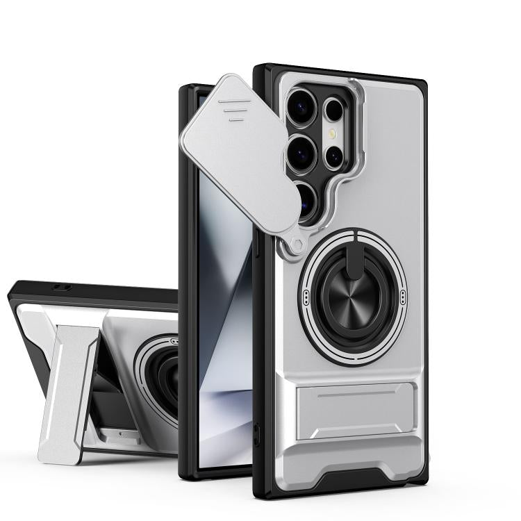 Lens Sliding Window Multifunctional Magnetic Shockproof Phone Case, For Samsung Galaxy S24 FE 5G, For Samsung Galaxy S24 Ultra 5G, For Galaxy S24 5G, For Galaxy S23 FE 5G, For Samsung Galaxy S23 Ultra 5G, For Galaxy S23+ 5G, For Galaxy S23 5G          ...