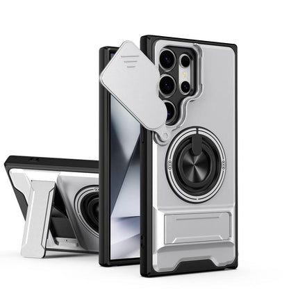 Lens Sliding Window Multifunctional Magnetic Shockproof Phone Case, For Samsung Galaxy S24 FE 5G, For Samsung Galaxy S24 Ultra 5G, For Galaxy S24 5G, For Galaxy S23 FE 5G, For Samsung Galaxy S23 Ultra 5G, For Galaxy S23+ 5G, For Galaxy S23 5G          ...