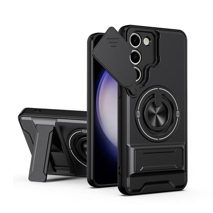Lens Sliding Window Multifunctional Magnetic Shockproof Phone Case, For Samsung Galaxy S24 FE 5G, For Samsung Galaxy S24 Ultra 5G, For Galaxy S24 5G, For Galaxy S23 FE 5G, For Samsung Galaxy S23 Ultra 5G, For Galaxy S23+ 5G, For Galaxy S23 5G          ...