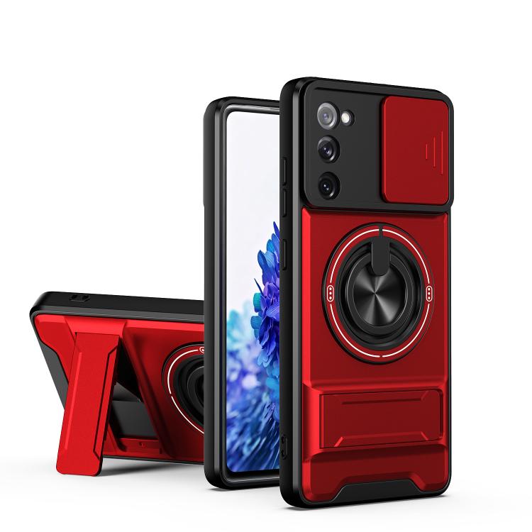 Lens Sliding Window Multifunctional Magnetic Shockproof Phone Case, For Galaxy S21 FE 5G, For Galaxy S21 5G, For Galaxy S21+ 5G, For Galaxy S20 FE 5G, For Galaxy S20 Ultra 5G, For Galaxy S20 5G