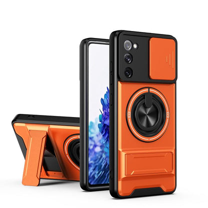 Lens Sliding Window Multifunctional Magnetic Shockproof Phone Case, For Galaxy S21 FE 5G, For Galaxy S21 5G, For Galaxy S21+ 5G, For Galaxy S20 FE 5G, For Galaxy S20 Ultra 5G, For Galaxy S20 5G