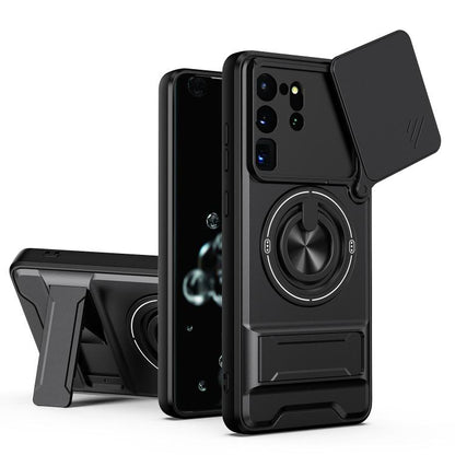 Lens Sliding Window Multifunctional Magnetic Shockproof Phone Case, For Galaxy S21 FE 5G, For Galaxy S21 5G, For Galaxy S21+ 5G, For Galaxy S20 FE 5G, For Galaxy S20 Ultra 5G, For Galaxy S20 5G