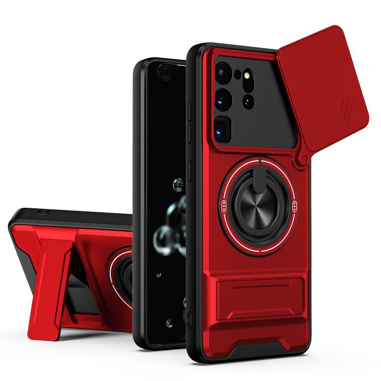Lens Sliding Window Multifunctional Magnetic Shockproof Phone Case, For Galaxy S21 FE 5G, For Galaxy S21 5G, For Galaxy S21+ 5G, For Galaxy S20 FE 5G, For Galaxy S20 Ultra 5G, For Galaxy S20 5G