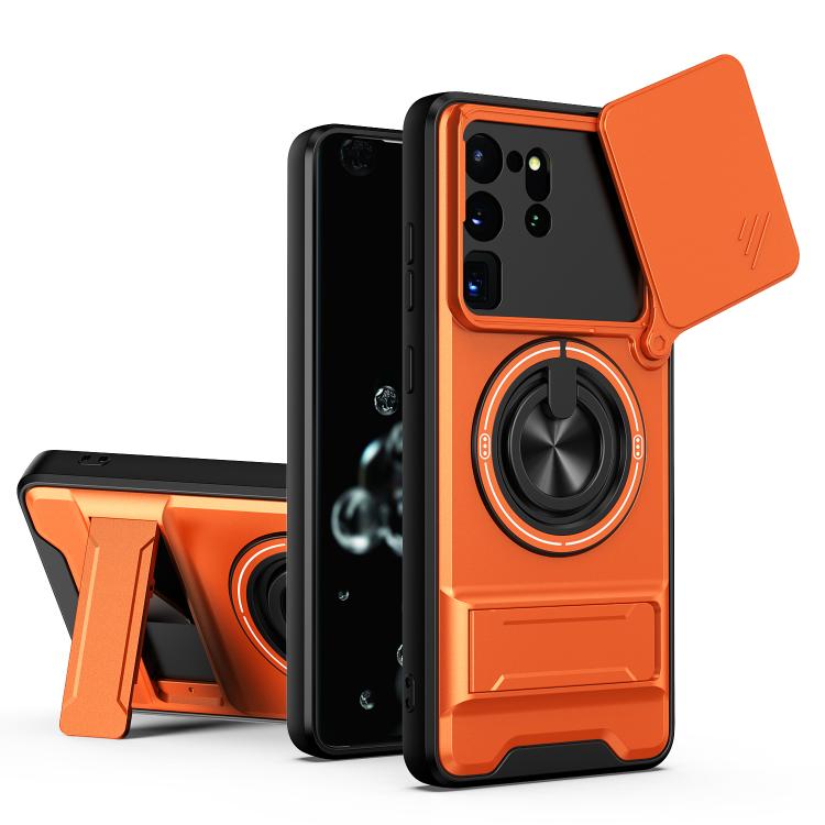 Lens Sliding Window Multifunctional Magnetic Shockproof Phone Case, For Galaxy S21 FE 5G, For Galaxy S21 5G, For Galaxy S21+ 5G, For Galaxy S20 FE 5G, For Galaxy S20 Ultra 5G, For Galaxy S20 5G