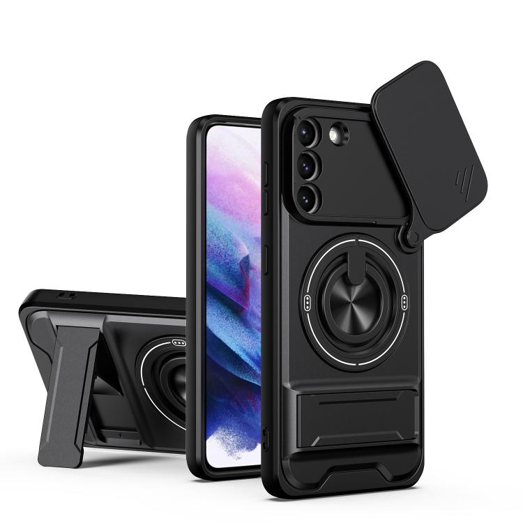 Lens Sliding Window Multifunctional Magnetic Shockproof Phone Case, For Galaxy S21 FE 5G, For Galaxy S21 5G, For Galaxy S21+ 5G, For Galaxy S20 FE 5G, For Galaxy S20 Ultra 5G, For Galaxy S20 5G