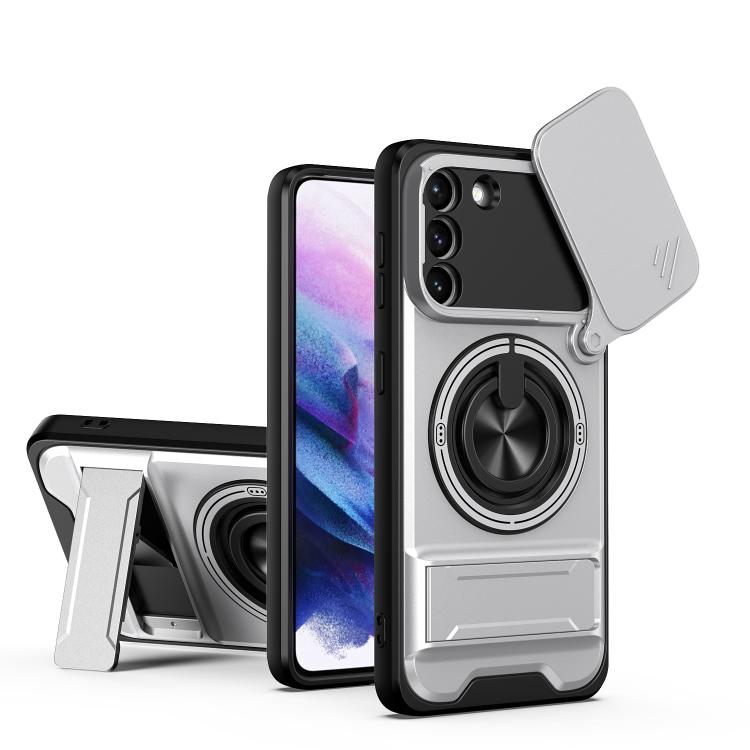 Lens Sliding Window Multifunctional Magnetic Shockproof Phone Case, For Galaxy S21 FE 5G, For Galaxy S21 5G, For Galaxy S21+ 5G, For Galaxy S20 FE 5G, For Galaxy S20 Ultra 5G, For Galaxy S20 5G
