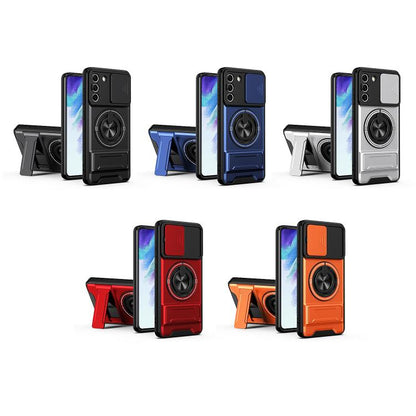 Lens Sliding Window Multifunctional Magnetic Shockproof Phone Case, For Galaxy S21 FE 5G, For Galaxy S21 5G, For Galaxy S21+ 5G, For Galaxy S20 FE 5G, For Galaxy S20 Ultra 5G, For Galaxy S20 5G