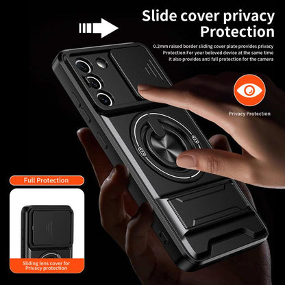 Lens Sliding Window Multifunctional Magnetic Shockproof Phone Case, For Galaxy S21 FE 5G, For Galaxy S21 5G, For Galaxy S21+ 5G, For Galaxy S20 FE 5G, For Galaxy S20 Ultra 5G, For Galaxy S20 5G