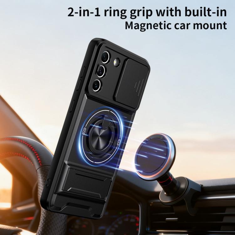 Lens Sliding Window Multifunctional Magnetic Shockproof Phone Case, For Galaxy S21 FE 5G, For Galaxy S21 5G, For Galaxy S21+ 5G, For Galaxy S20 FE 5G, For Galaxy S20 Ultra 5G, For Galaxy S20 5G
