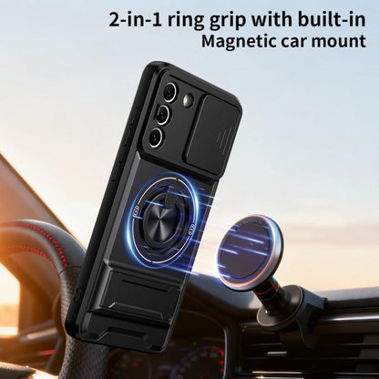 Lens Sliding Window Multifunctional Magnetic Shockproof Phone Case, For Galaxy S21 FE 5G, For Galaxy S21 5G, For Galaxy S21+ 5G, For Galaxy S20 FE 5G, For Galaxy S20 Ultra 5G, For Galaxy S20 5G