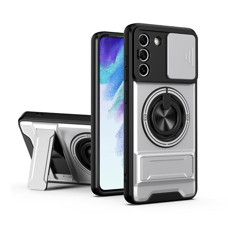 Lens Sliding Window Multifunctional Magnetic Shockproof Phone Case, For Galaxy S21 FE 5G, For Galaxy S21 5G, For Galaxy S21+ 5G, For Galaxy S20 FE 5G, For Galaxy S20 Ultra 5G, For Galaxy S20 5G