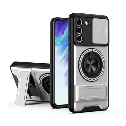 Lens Sliding Window Multifunctional Magnetic Shockproof Phone Case, For Galaxy S21 FE 5G, For Galaxy S21 5G, For Galaxy S21+ 5G, For Galaxy S20 FE 5G, For Galaxy S20 Ultra 5G, For Galaxy S20 5G