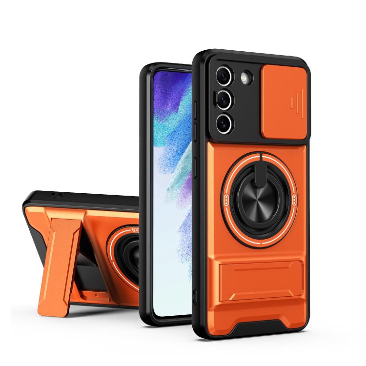 Lens Sliding Window Multifunctional Magnetic Shockproof Phone Case, For Galaxy S21 FE 5G, For Galaxy S21 5G, For Galaxy S21+ 5G, For Galaxy S20 FE 5G, For Galaxy S20 Ultra 5G, For Galaxy S20 5G